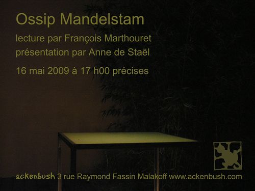 Invitation Lecture Mandelstam mail